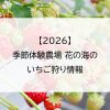 【2026】季節体験農場 花の海のいちご狩り情報