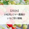 【2026】小松沢レジャー農園のいちご狩り情報