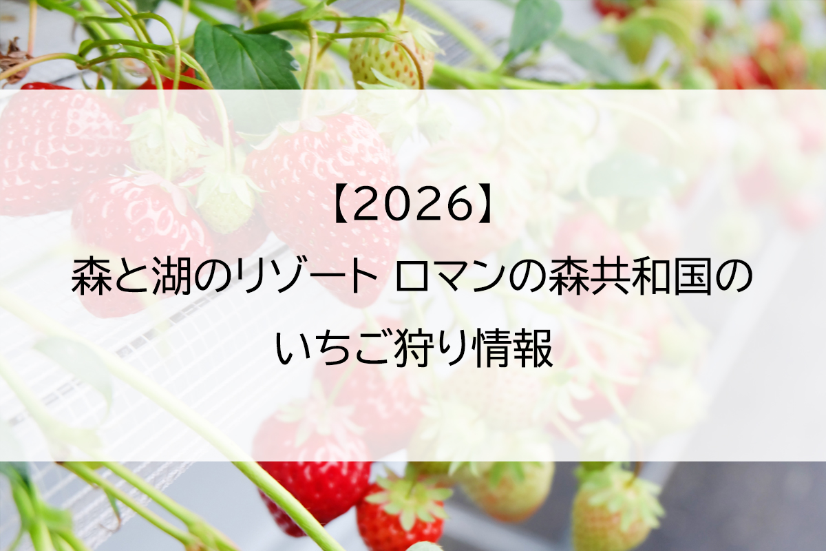 【2026】森と湖のリゾート ロマンの森共和国のいちご狩り情報