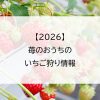 【2026】苺のおうちのいちご狩り情報